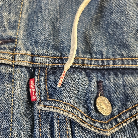 Levi's Mens Hybrid Hooded Trucker Jacket - Small - Picture 7 of 9